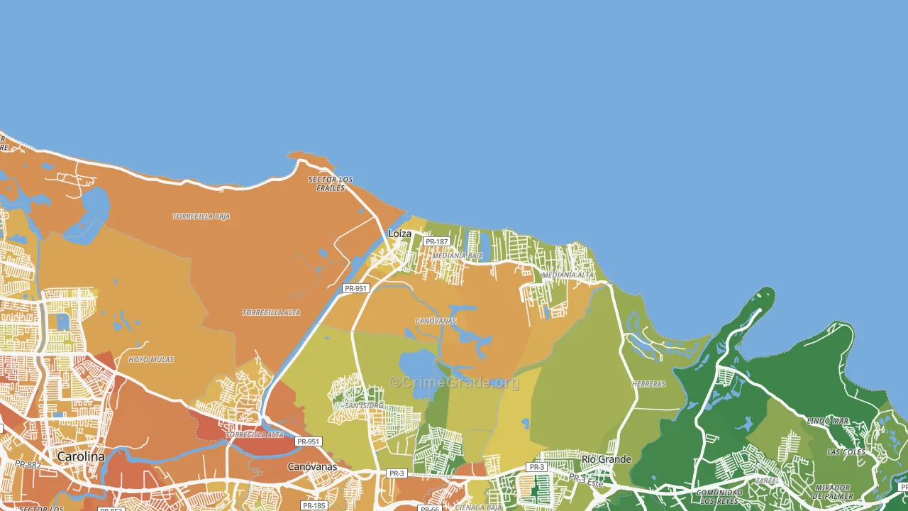 00772, PR Map of Vehicle Theft Rates