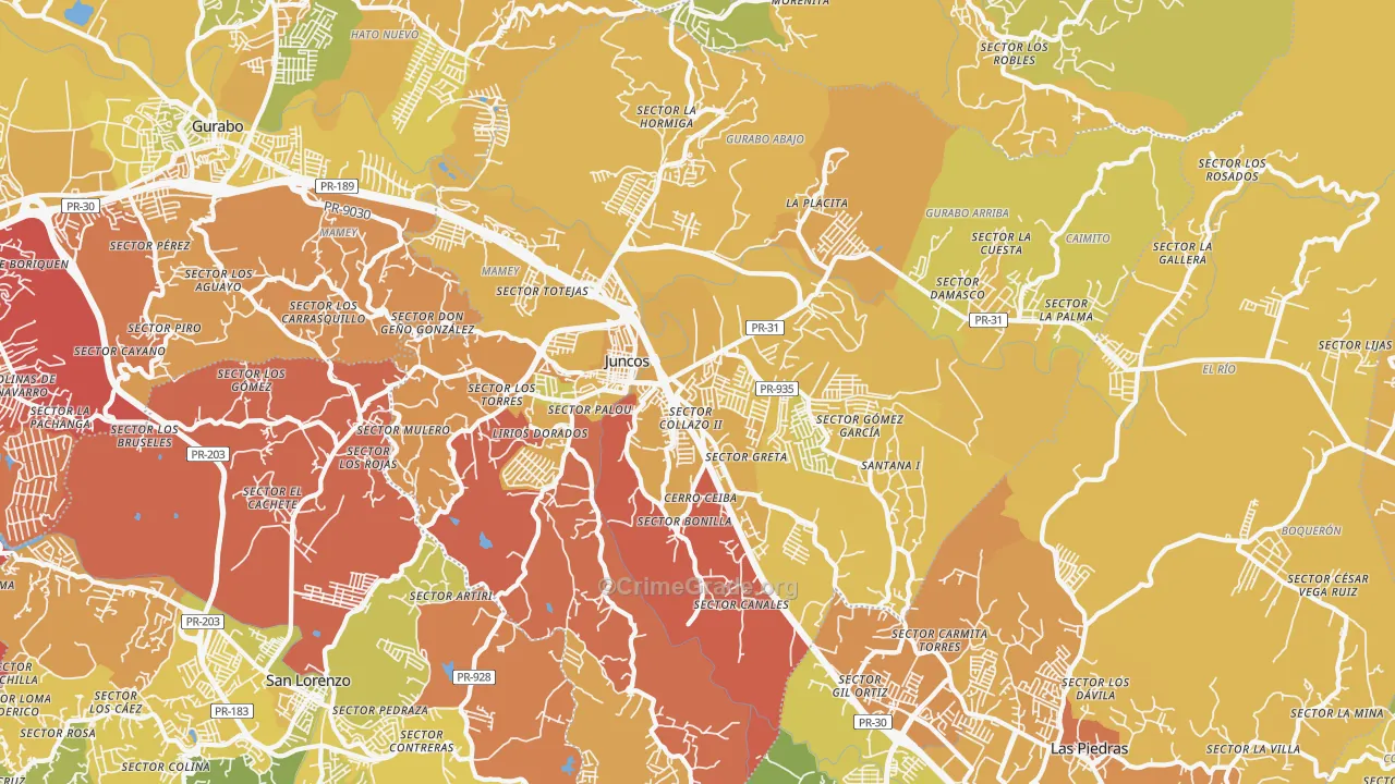 00777, PR Map of Vehicle Theft Rates