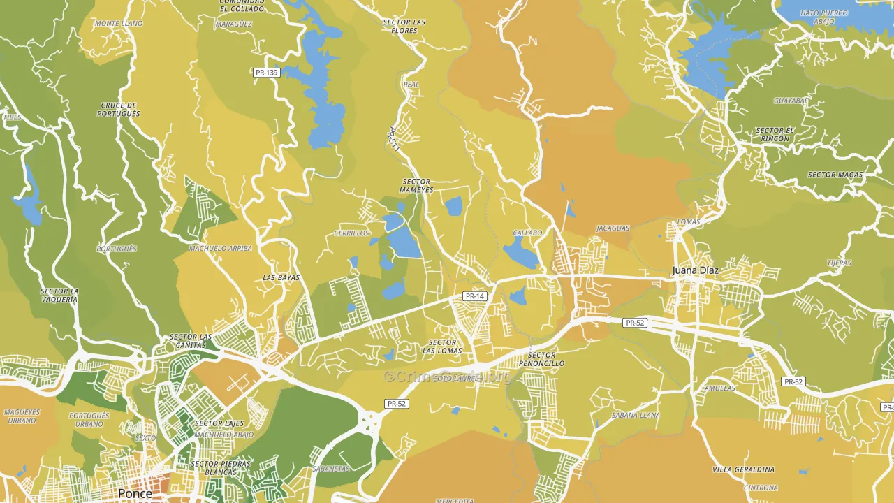 00780, PR Map of Vehicle Theft Rates