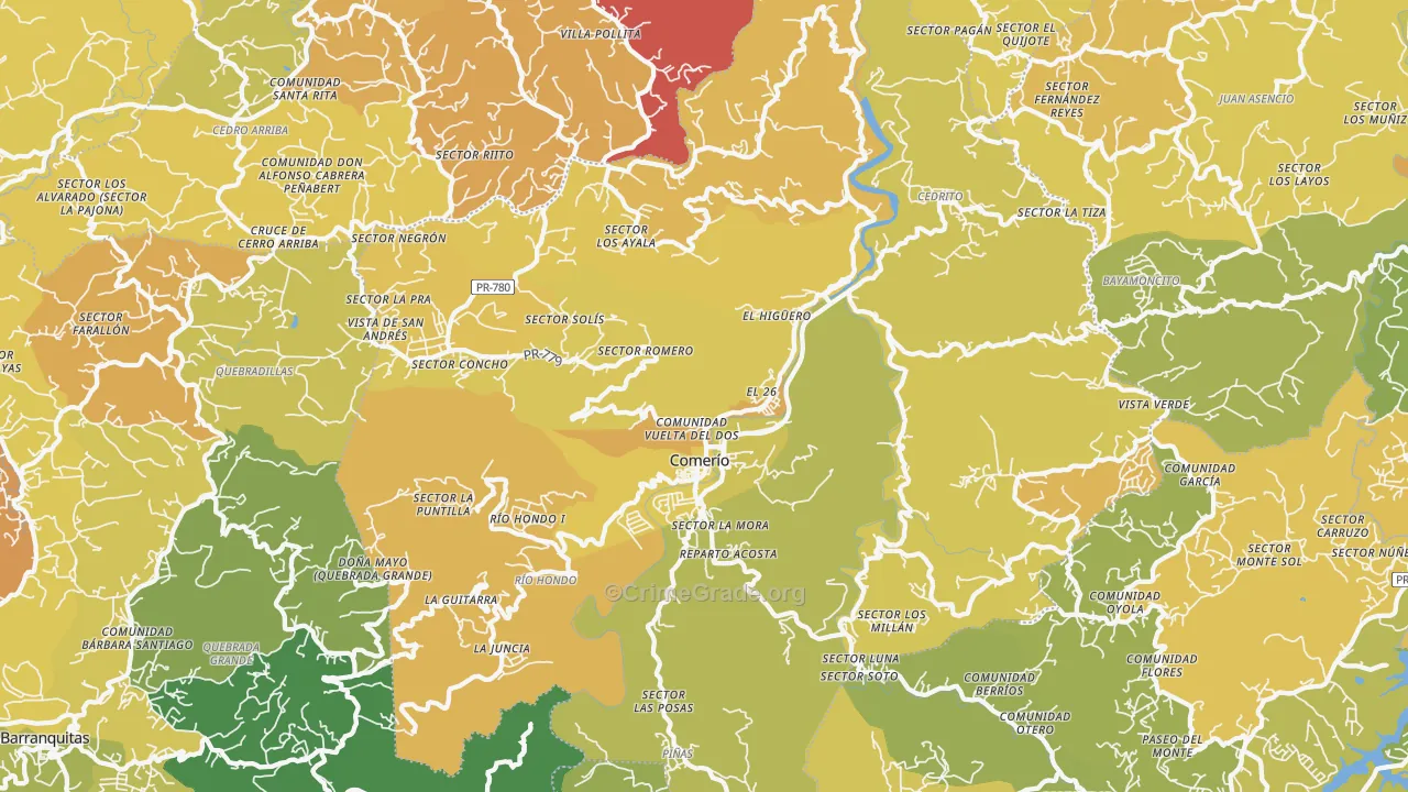 00782, PR Map of Vehicle Theft Rates