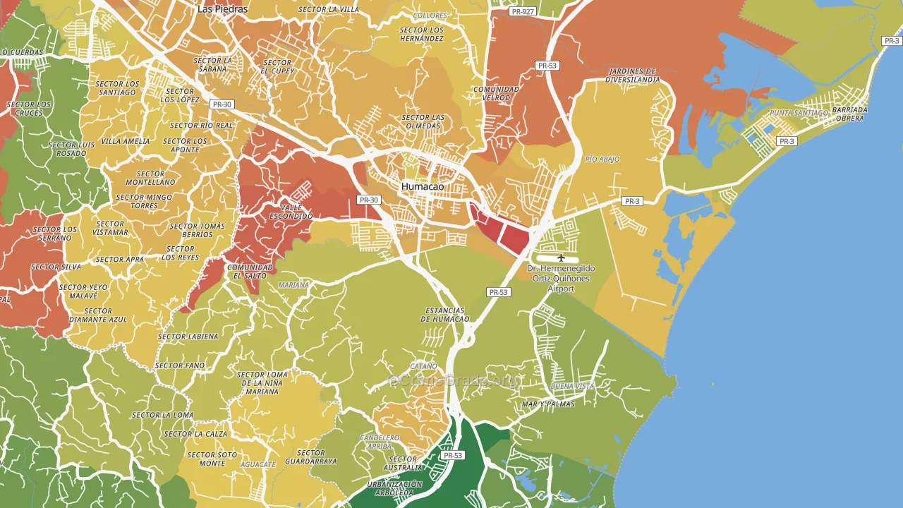 00791, PR Map of Vehicle Theft Rates