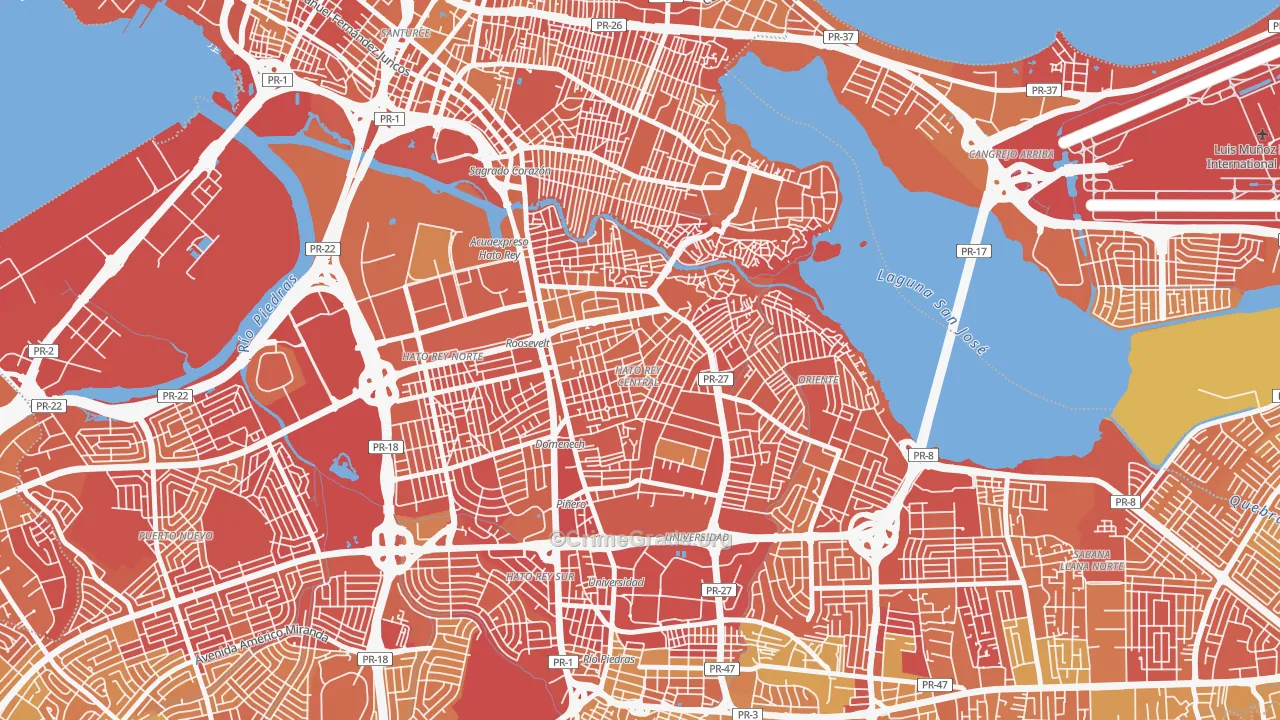 00917, PR Map of Vehicle Theft Rates