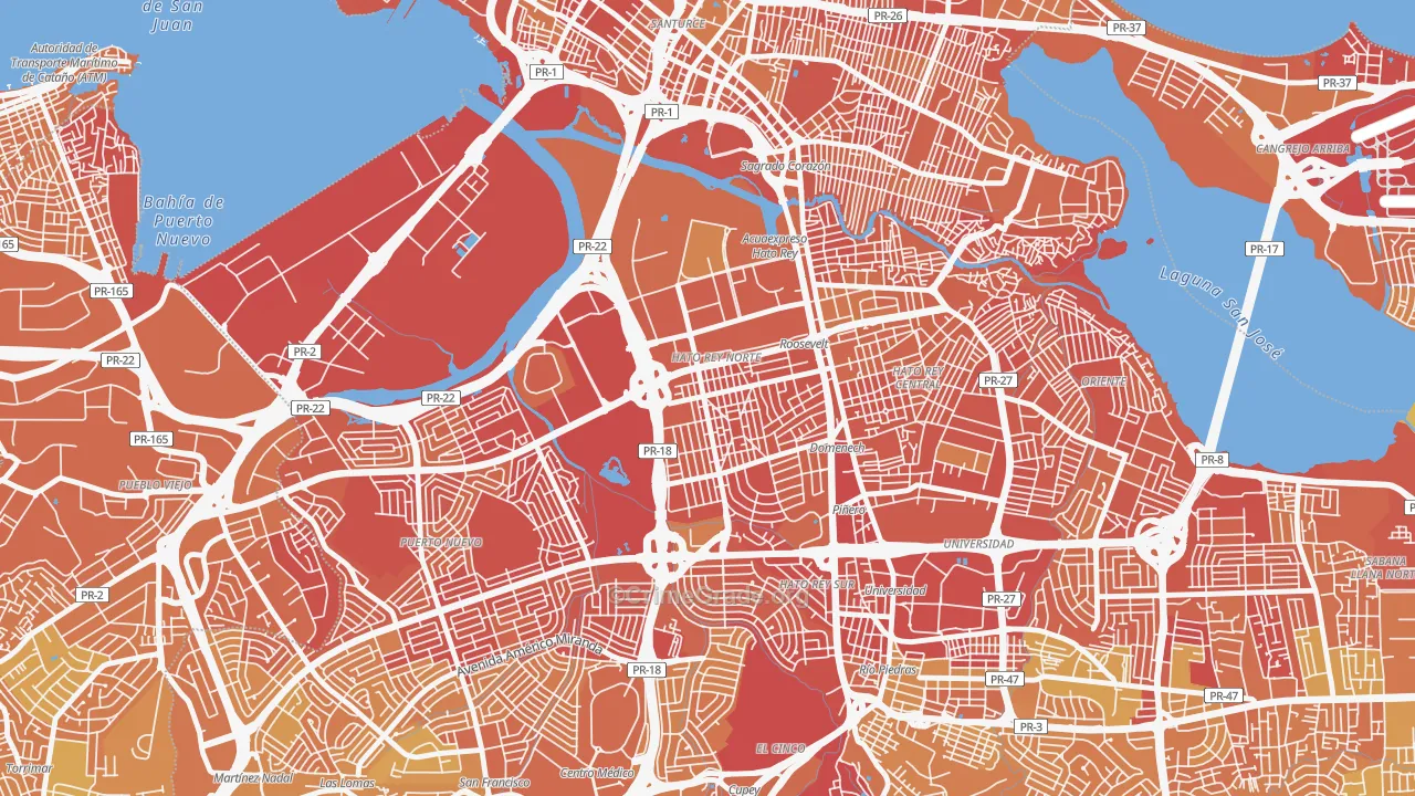 00918, PR Map of Vehicle Theft Rates