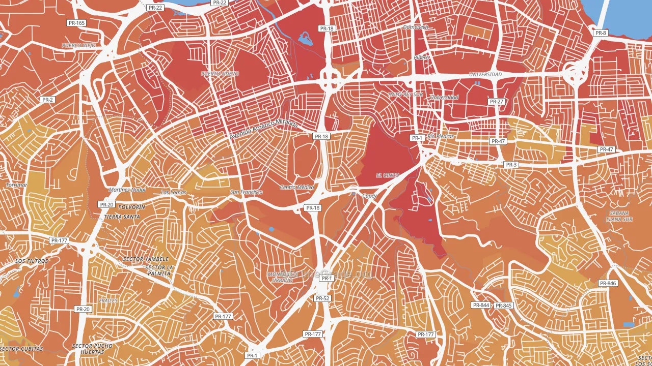 00927, PR Map of Vehicle Theft Rates