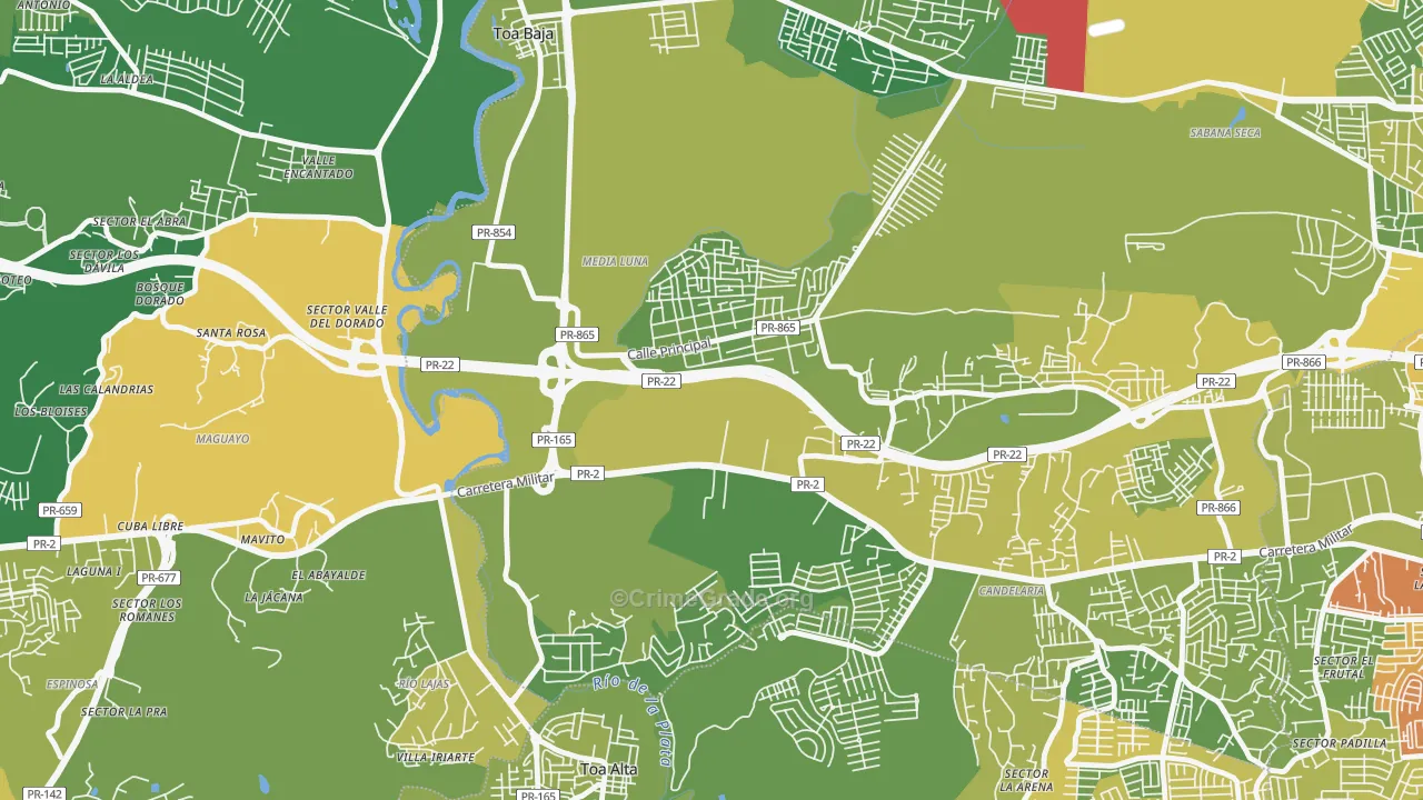 00951, PR Map of Vehicle Theft Rates