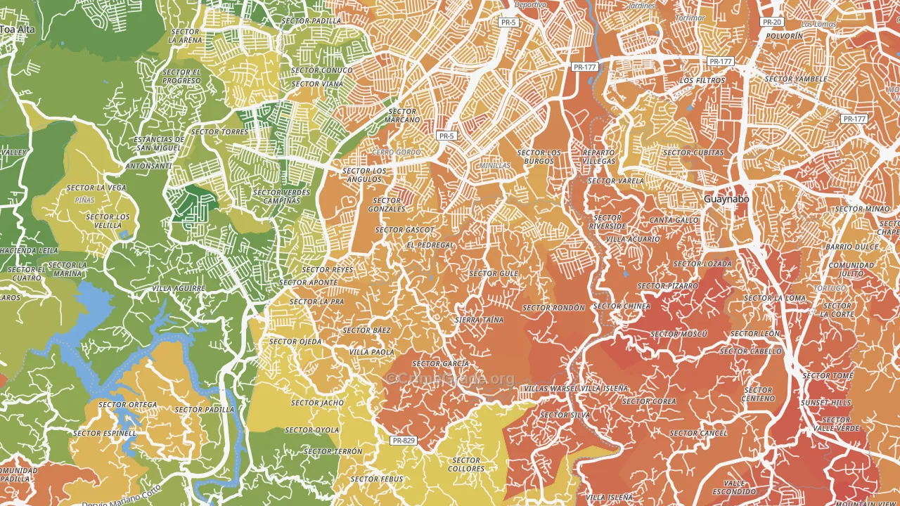 00956, PR Map of Vehicle Theft Rates