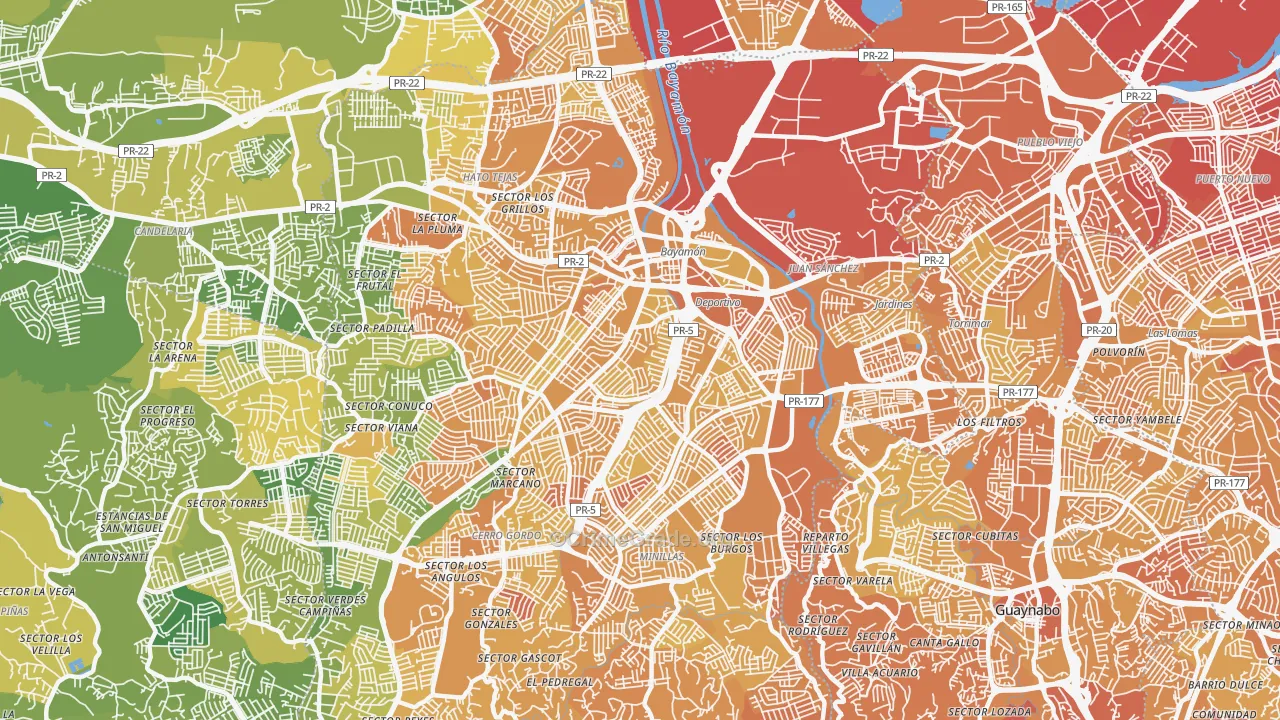 00959, PR Map of Vehicle Theft Rates