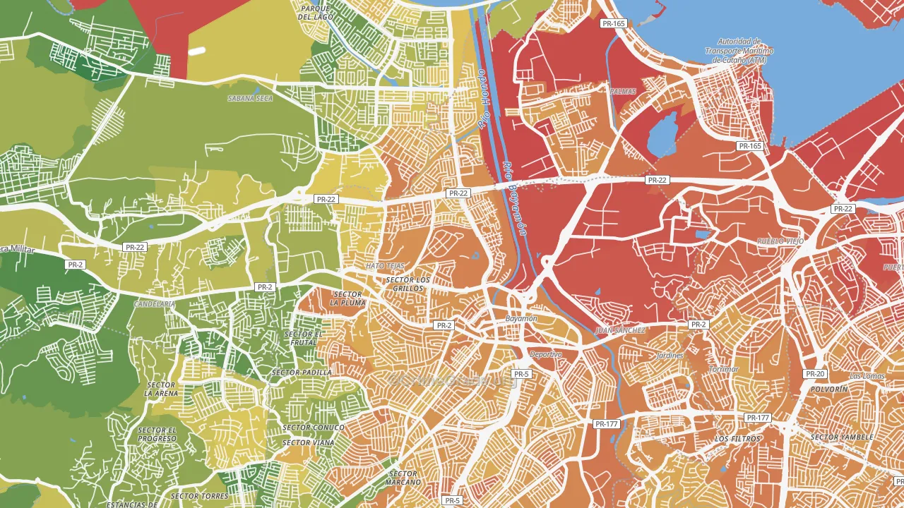00961, PR Map of Vehicle Theft Rates