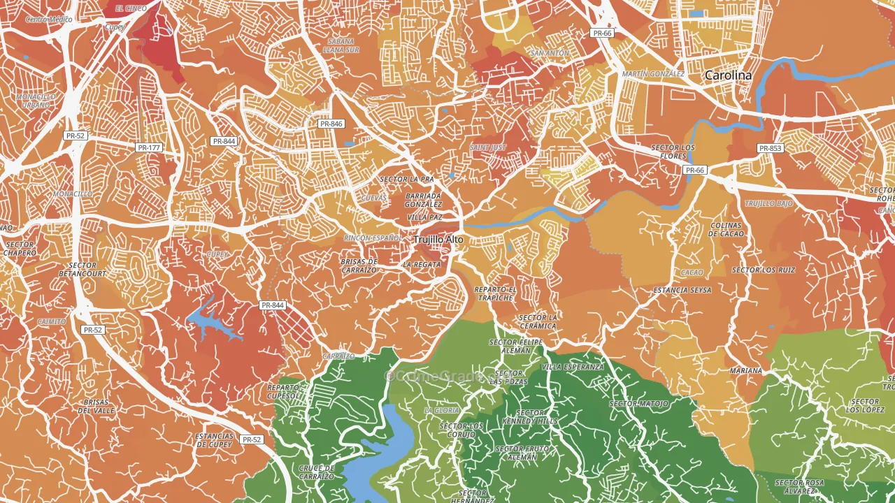 00976, PR Map of Vehicle Theft Rates