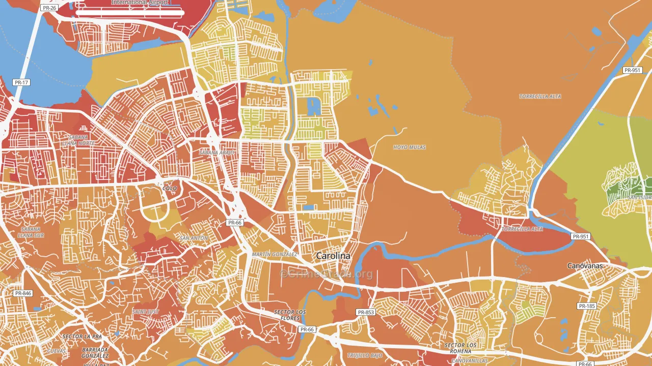 00985, PR Map of Vehicle Theft Rates