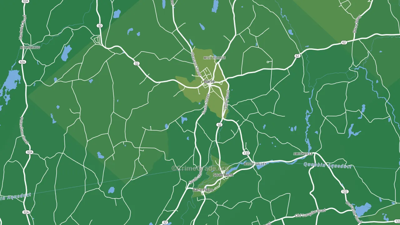 01005, MA Map of Vehicle Theft Rates