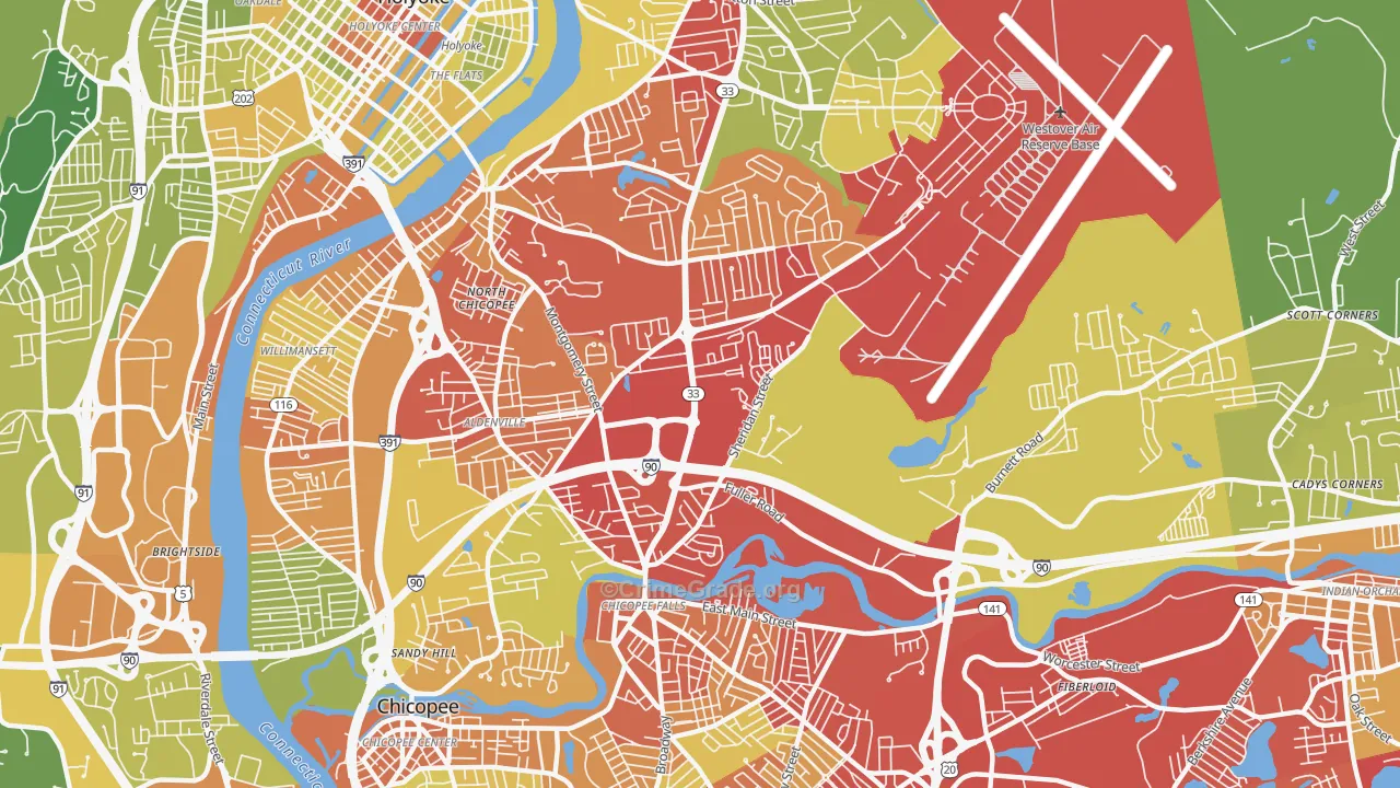 01020, MA Map of Vehicle Theft Rates