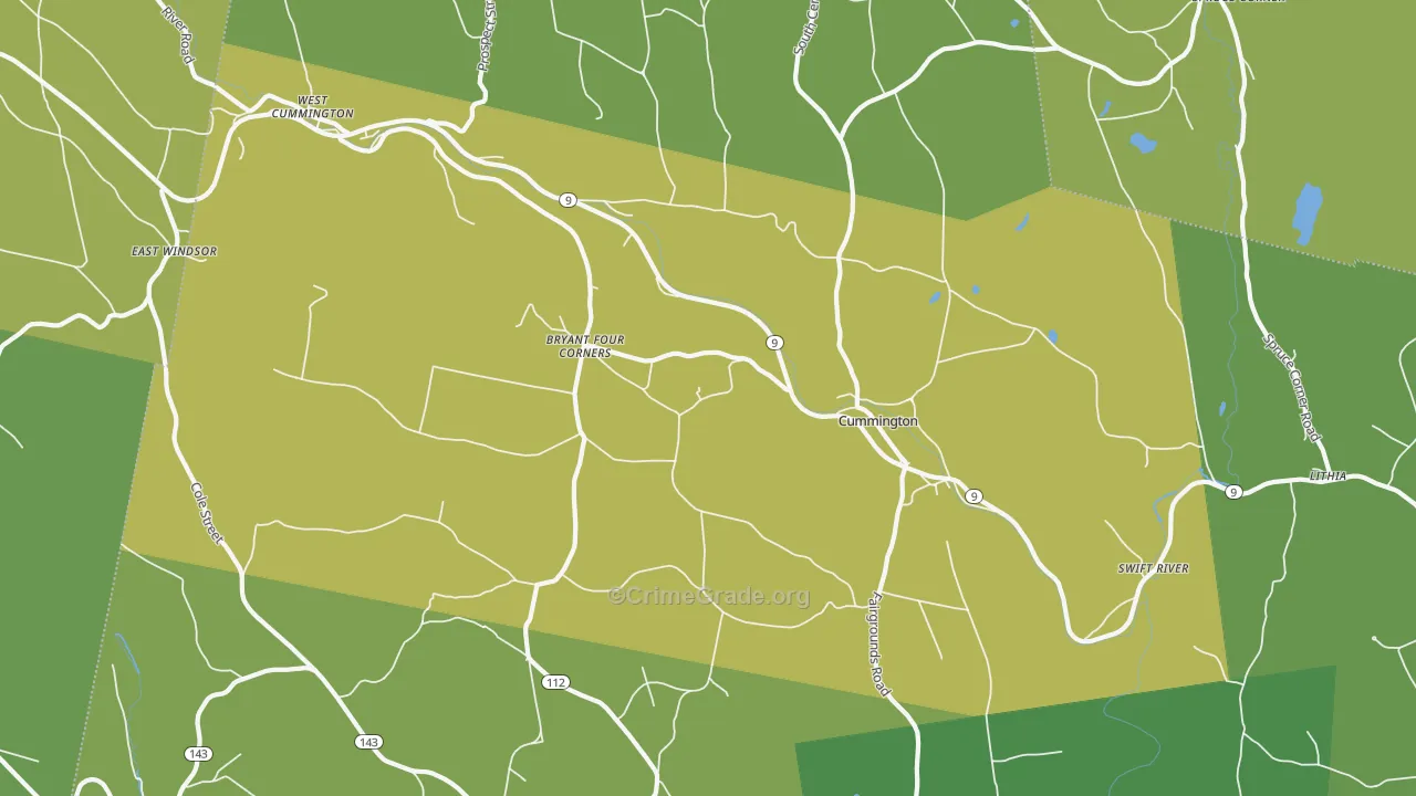 01026, MA Map of Vehicle Theft Rates