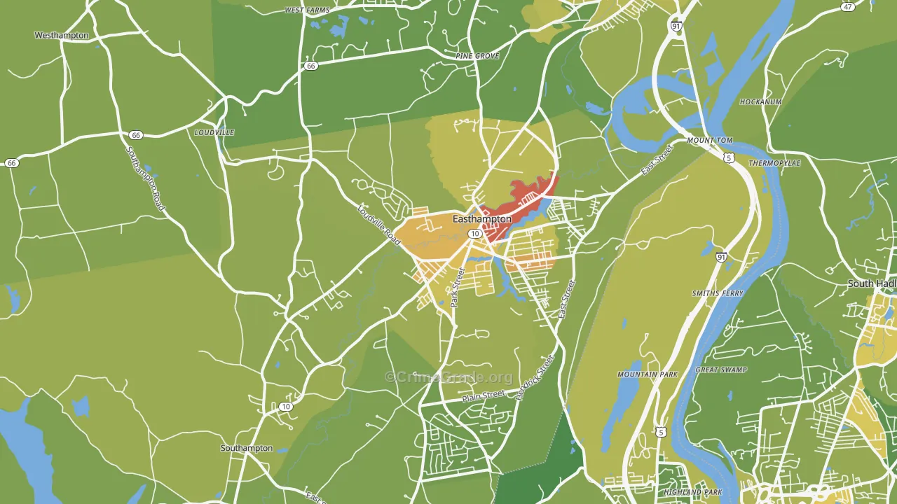 01027, MA Map of Vehicle Theft Rates