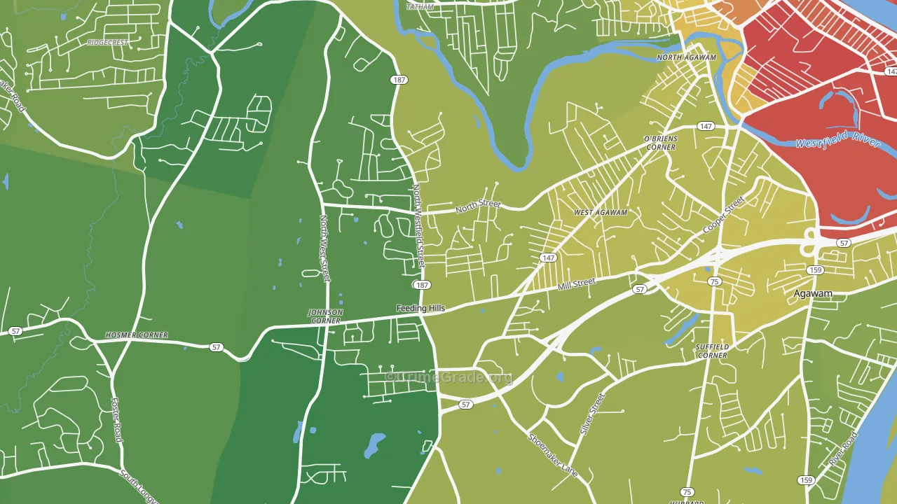 01030, MA Map of Vehicle Theft Rates