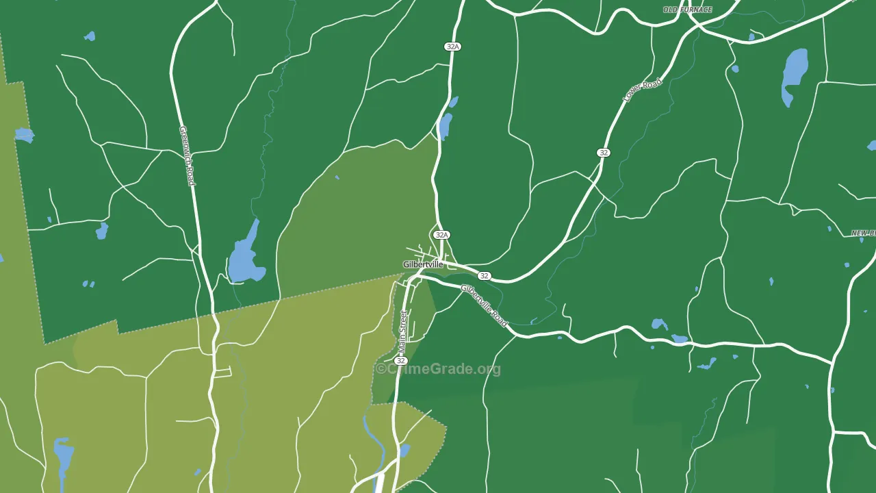 01031, MA Map of Vehicle Theft Rates