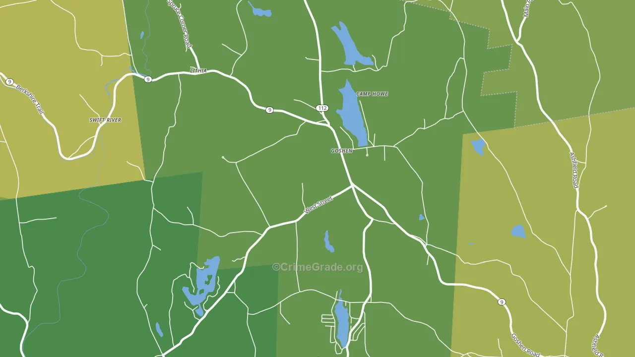 01032, MA Map of Vehicle Theft Rates