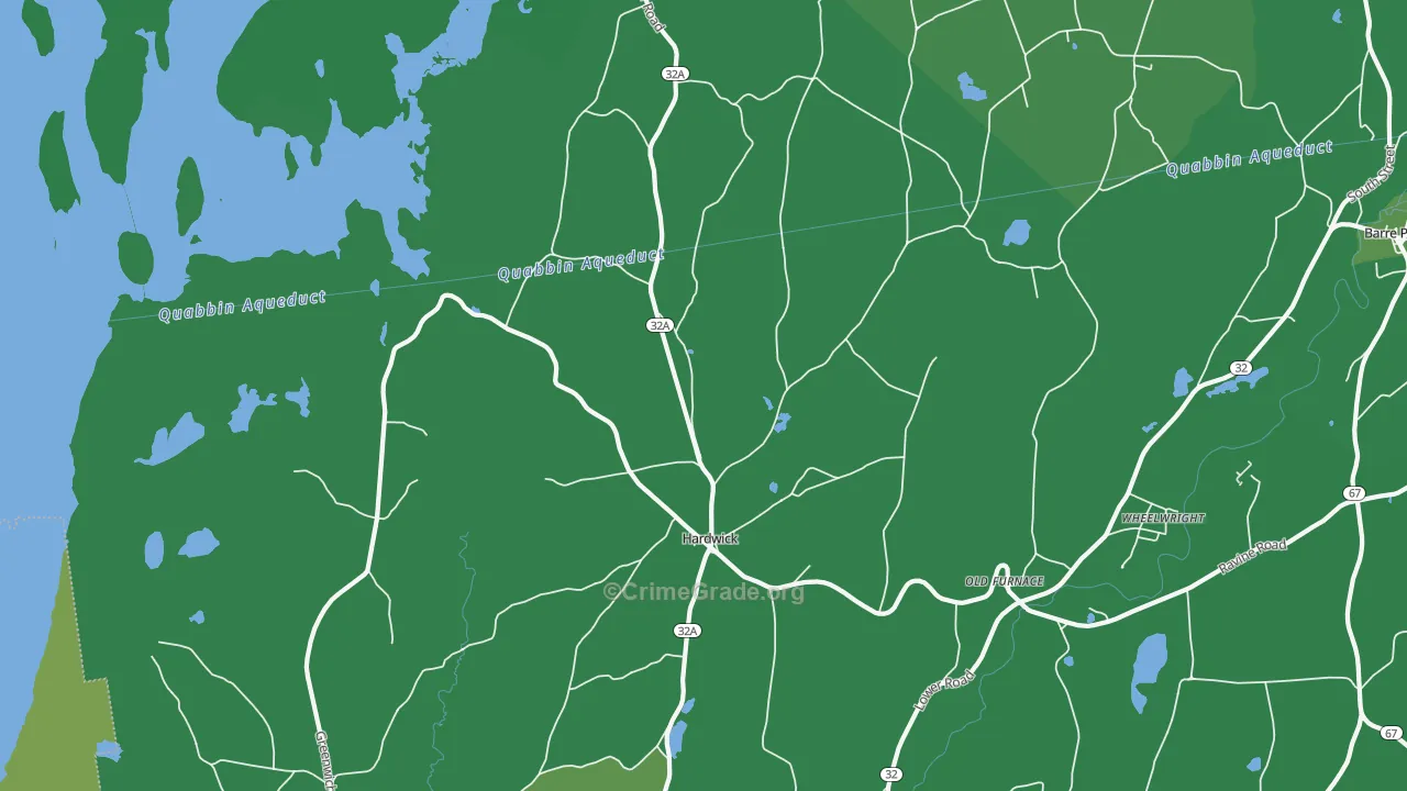 01037, MA Map of Vehicle Theft Rates