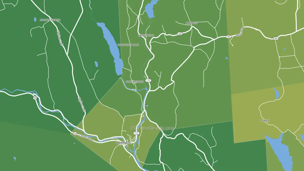 01050, MA Map of Vehicle Theft Rates