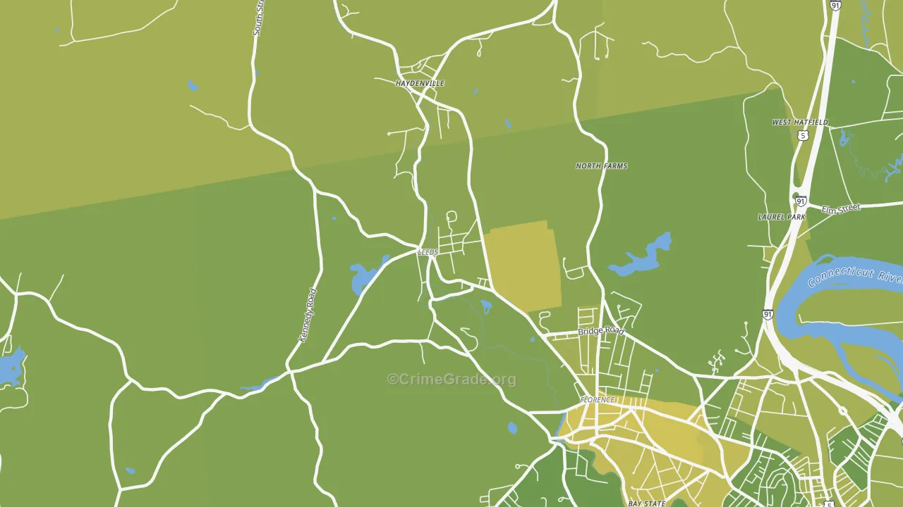 01053, MA Map of Vehicle Theft Rates