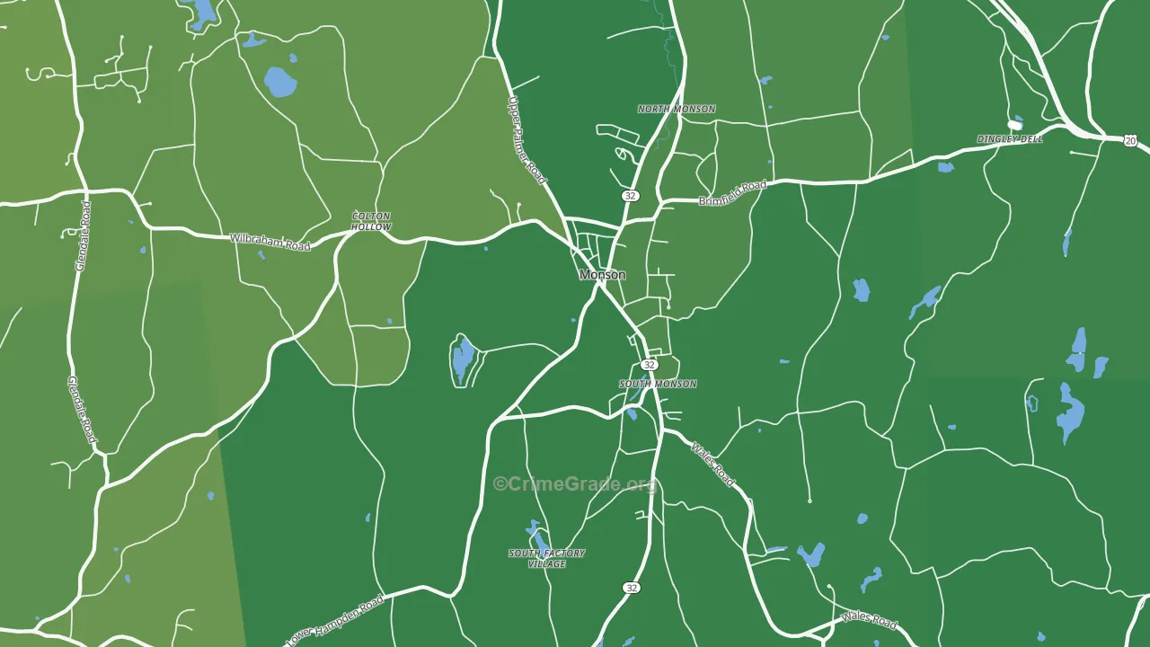 01057, MA Map of Vehicle Theft Rates