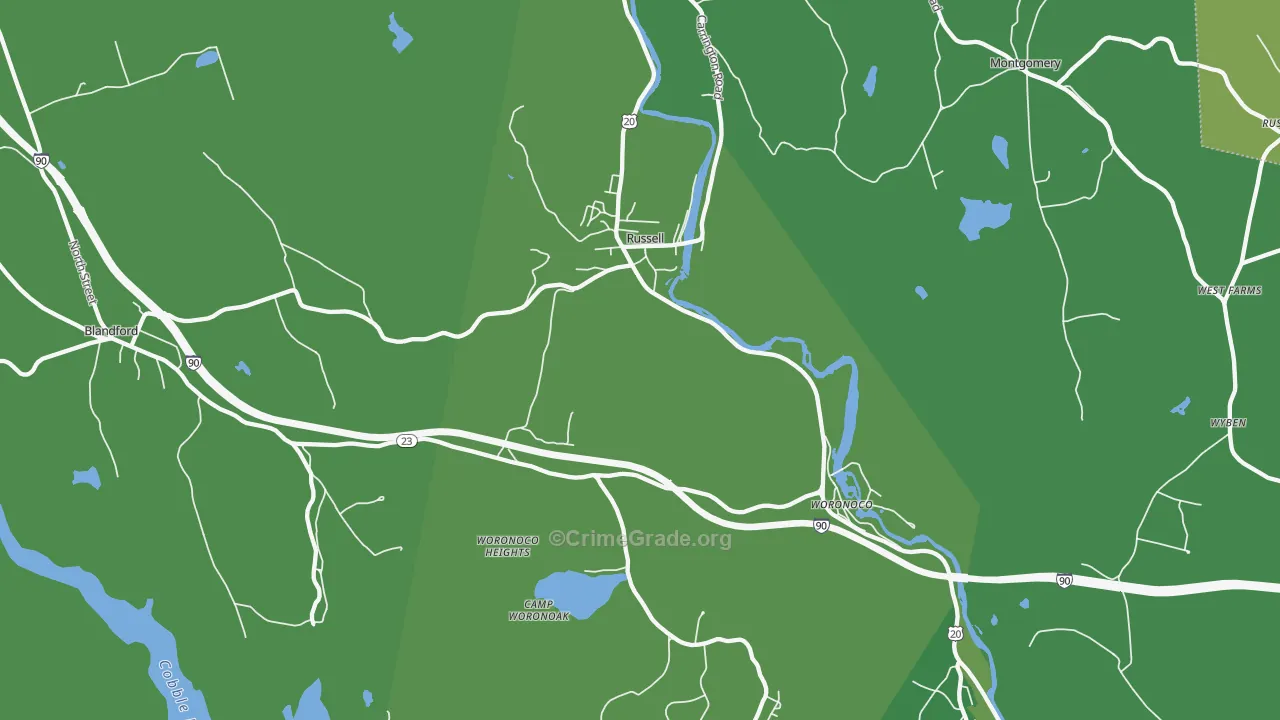 01071, MA Map of Vehicle Theft Rates