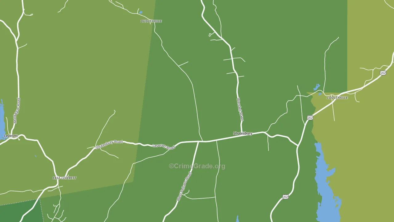 01072, MA Map of Vehicle Theft Rates