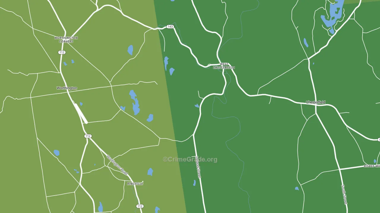 01084, MA Map of Vehicle Theft Rates