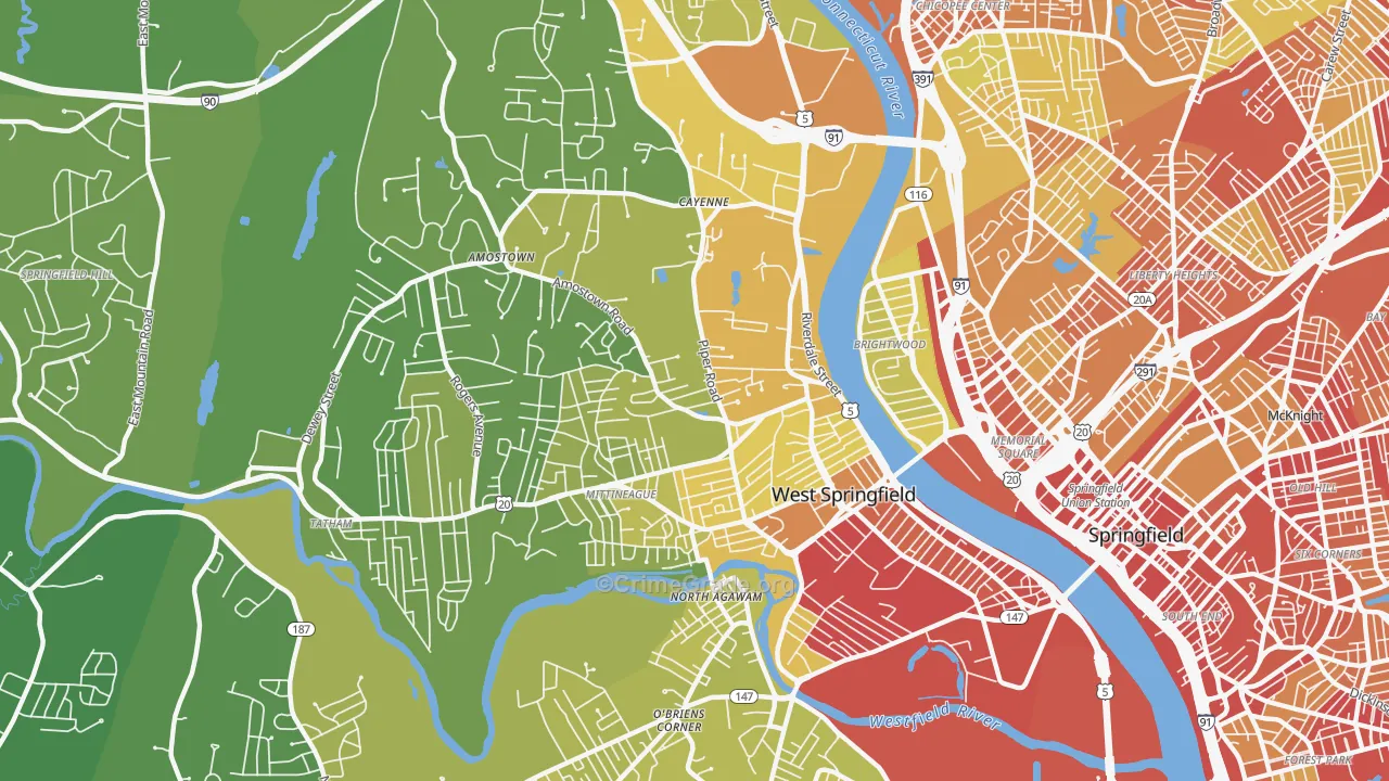 01089, MA Map of Vehicle Theft Rates
