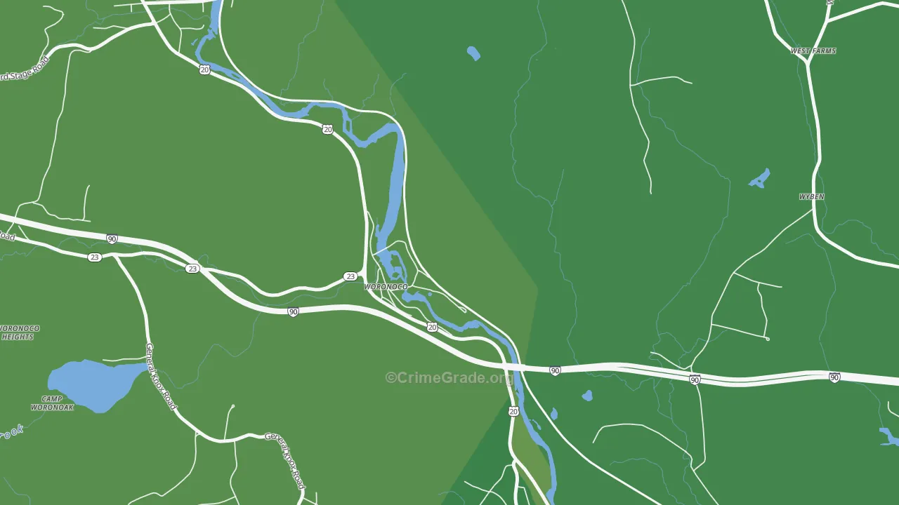 01097, MA Map of Vehicle Theft Rates