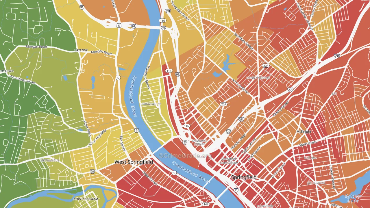01107, MA Map of Vehicle Theft Rates