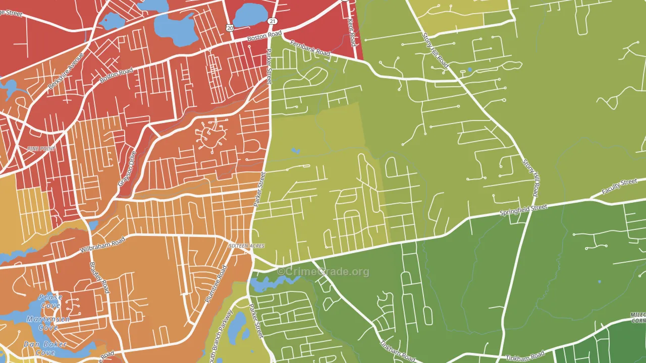 01129, MA Map of Vehicle Theft Rates