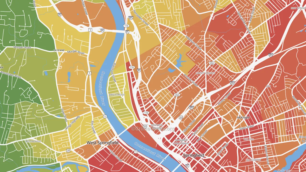 01199, MA Map of Vehicle Theft Rates