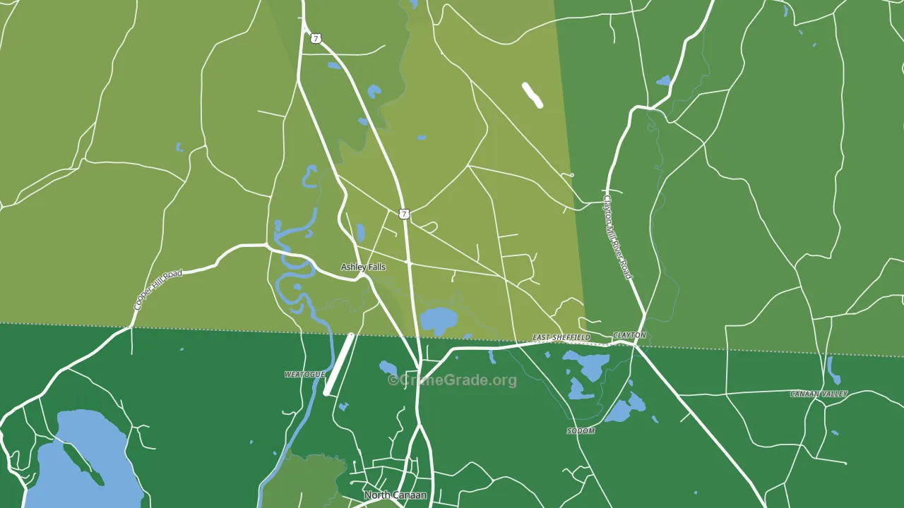 01222, MA Map of Vehicle Theft Rates