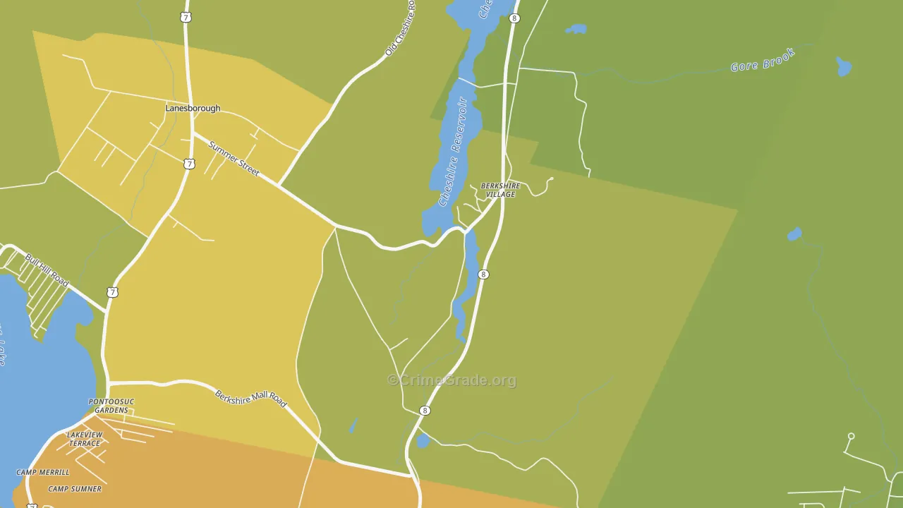 01224, MA Map of Vehicle Theft Rates