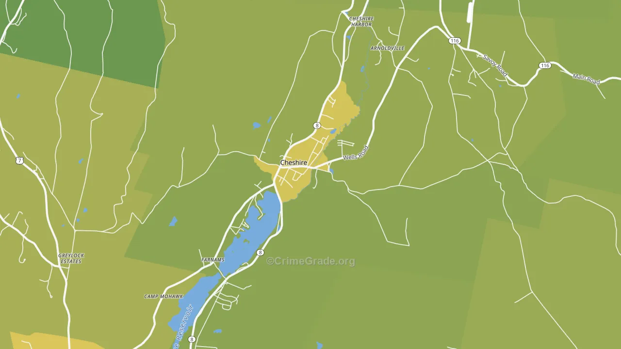 01225, MA Map of Vehicle Theft Rates