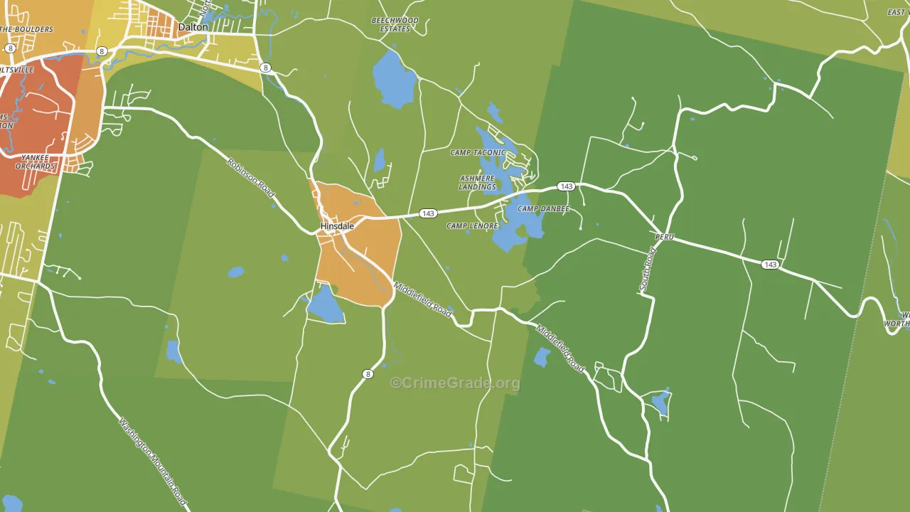 01235, MA Map of Vehicle Theft Rates