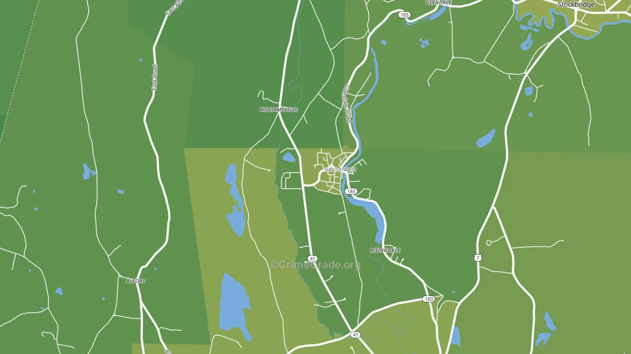 01236, MA Map of Vehicle Theft Rates