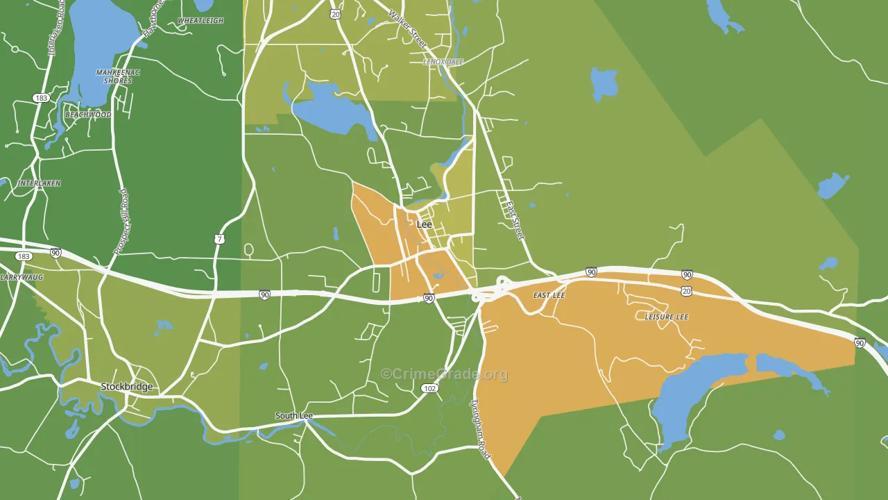 01238, MA Map of Vehicle Theft Rates