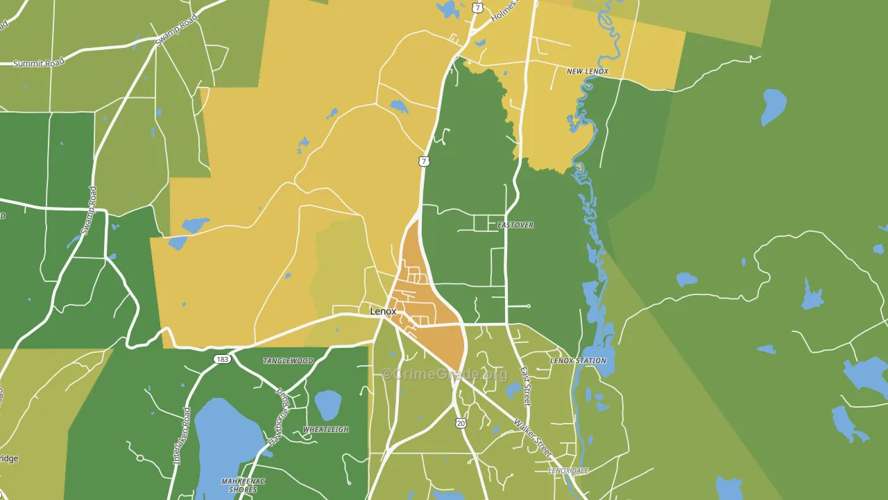 01240, MA Map of Vehicle Theft Rates
