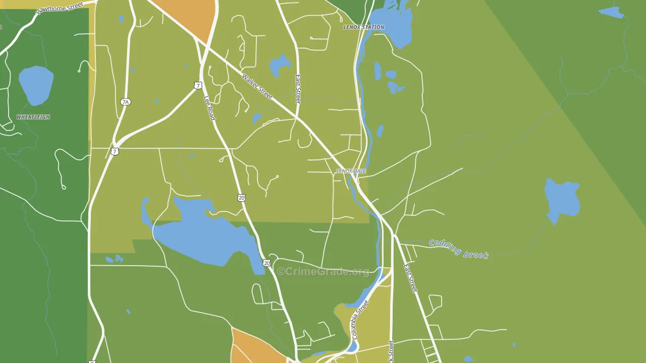 01242, MA Map of Vehicle Theft Rates