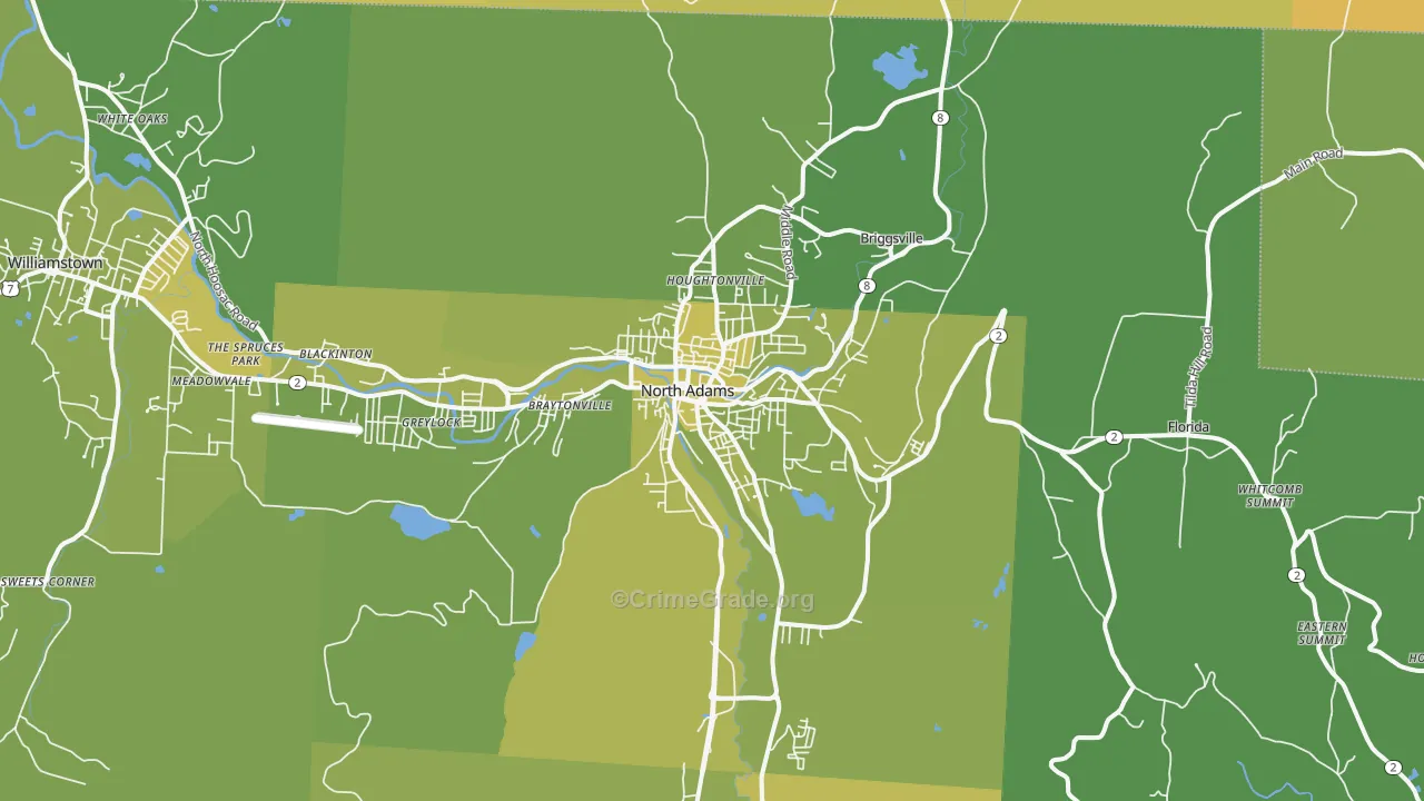 01247, MA Map of Vehicle Theft Rates
