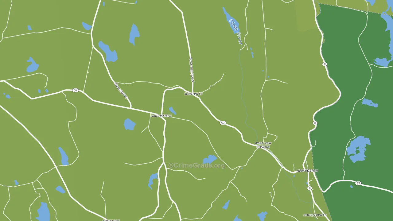 01255, MA Map of Vehicle Theft Rates