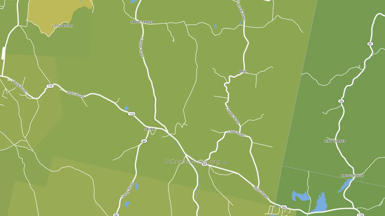 01256, MA Map of Vehicle Theft Rates