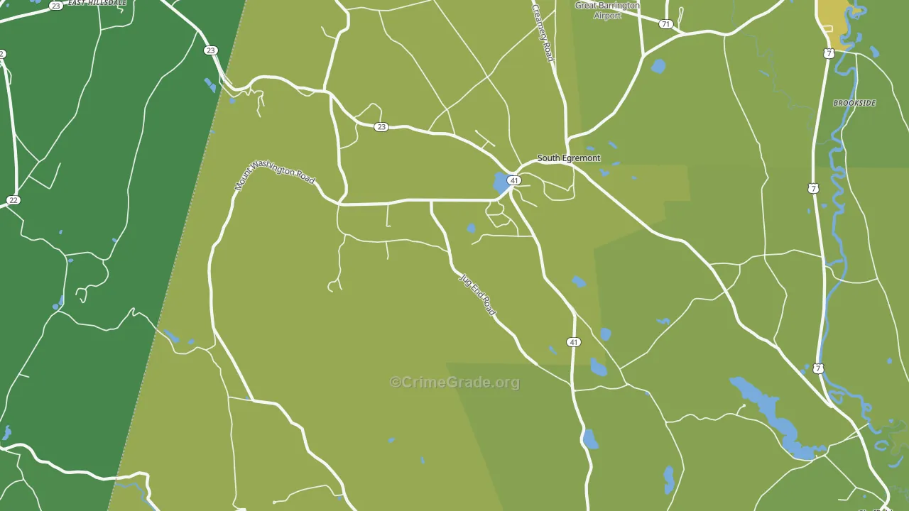 01258, MA Map of Vehicle Theft Rates