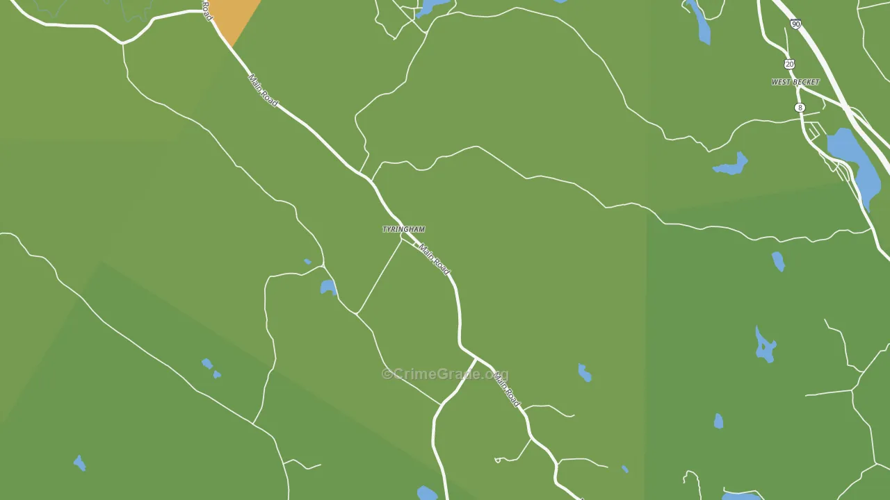 01264, MA Map of Vehicle Theft Rates