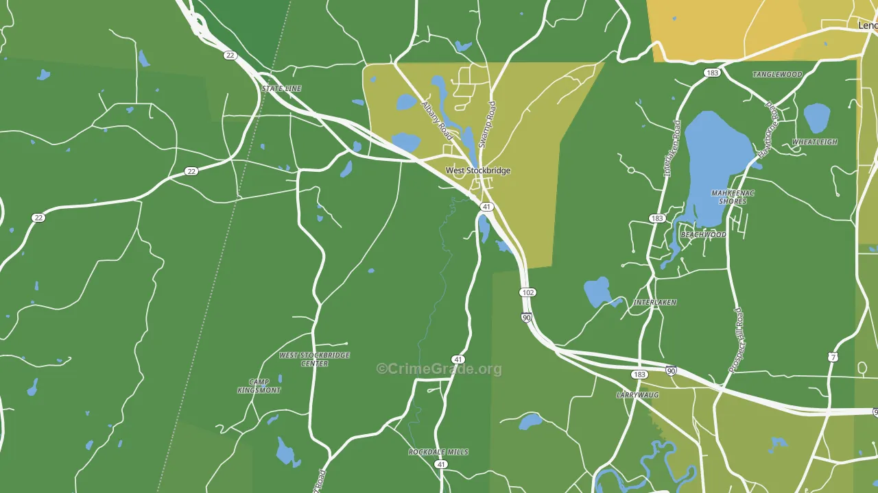 01266, MA Map of Vehicle Theft Rates