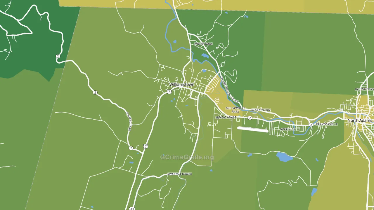 01267, MA Map of Vehicle Theft Rates