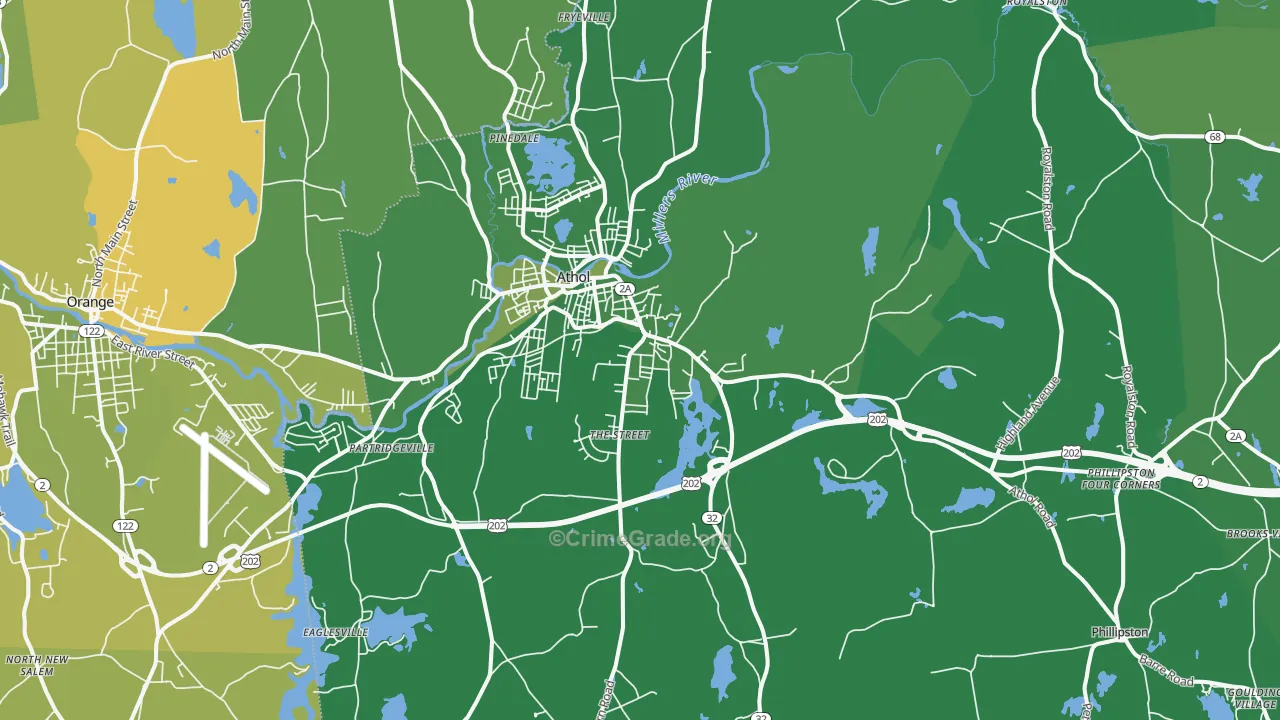 01331, MA Map of Vehicle Theft Rates