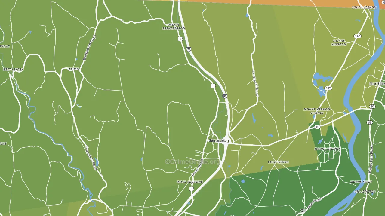 01337, MA Map of Vehicle Theft Rates